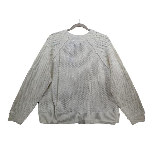 GAP Chunky Loose Knit Sweater XL Cream QLN0253S Marshmallow Textured Everyday - Picture 4 of 13